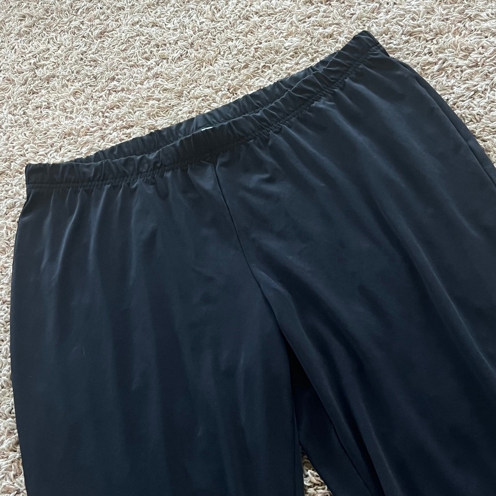 CJ Banks Black Cropped Capris Elastic Waist Pull On Pants Women 1X Plus Size